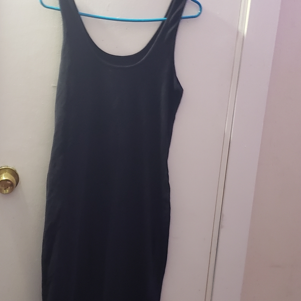 Black midi dress